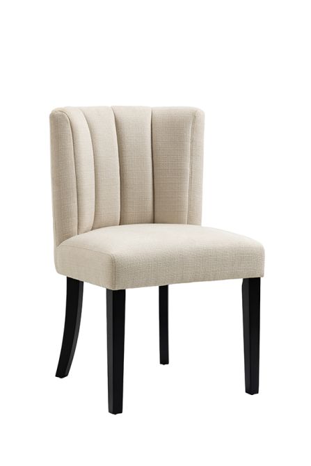 Rocco Black Dining Table and 6 Hatfield Limestone Chairs-view3