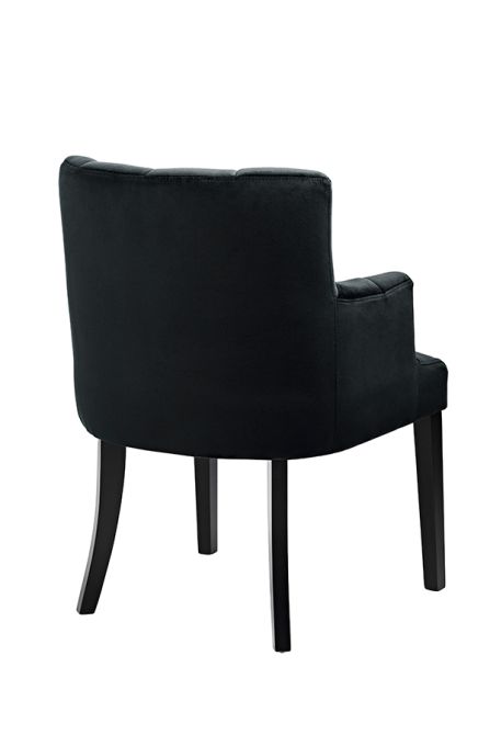 Hatfield Carver Chair - Black Velvet               -view3