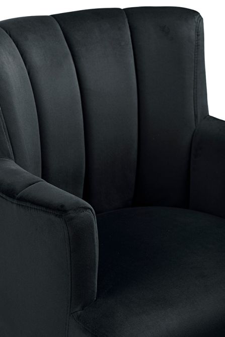 Hatfield Carver Chair - Black Velvet               -view6