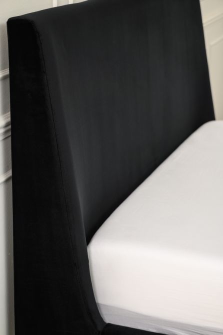 Mason Säng - Svart - Ben i Borstat Guld-view4