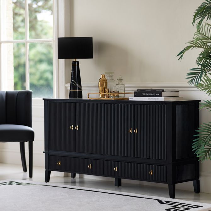 Heidi Sideboard - Svart - Mässing/Silver -view2
