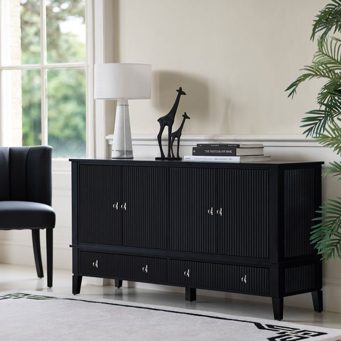 Heidi Sideboard - Svart - Mässing/Silver -view3