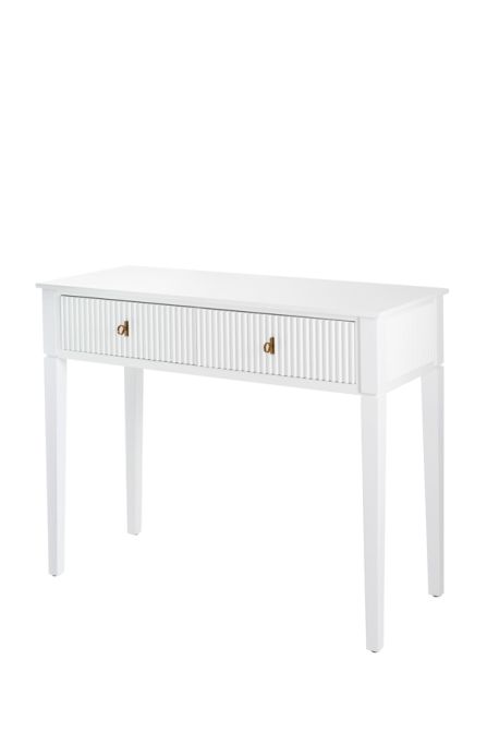 Heidi Set 2 tables de chevet et console -Laiton/Argent -Blanc-view9