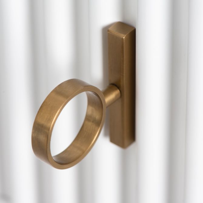 Heidi Set 2 tables de chevet et console -Laiton/Argent -Blanc-view12