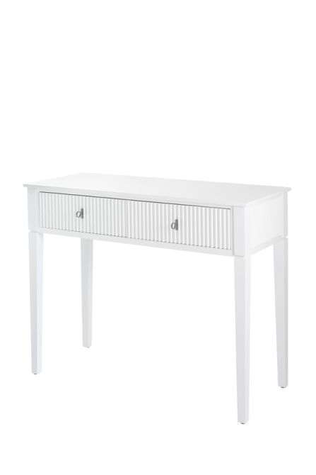 Heidi Set 2 tables de chevet et console -Laiton/Argent -Blanc-view10
