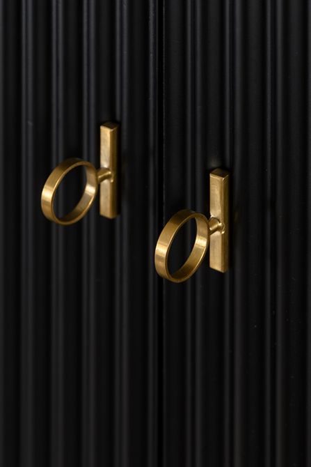 Heidi Black Wardrobe Brass/Silver -view6
