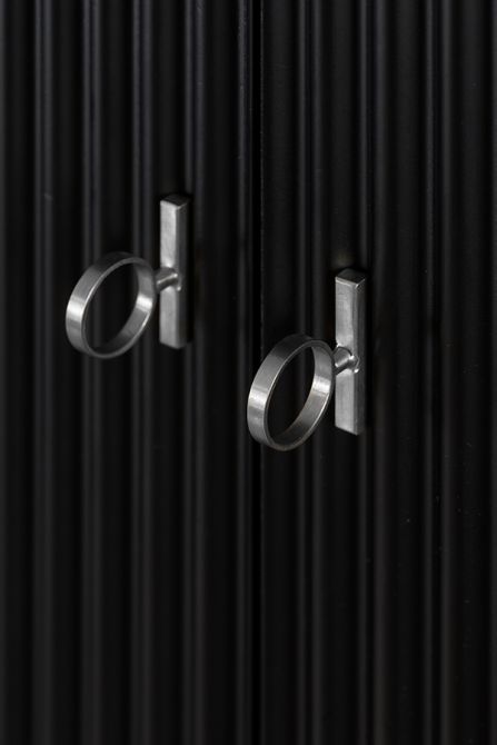 Heidi Black Wardrobe Brass/Silver -view7