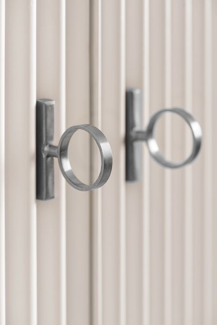 Heidi Kleiderschrank Weiß - Messing/Silber-view6