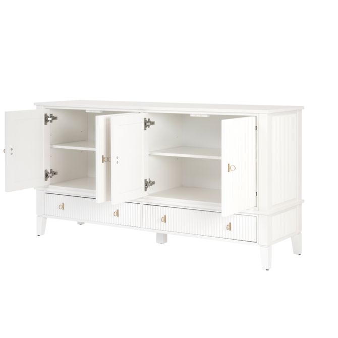 Heidi Dressoir Wit - Messing/Zilver-view4