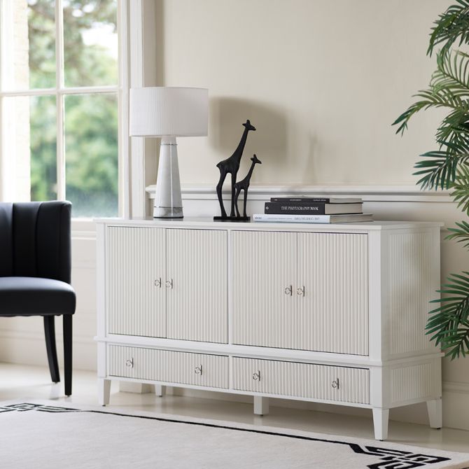 Heidi Dressoir Wit - Messing/Zilver-view3