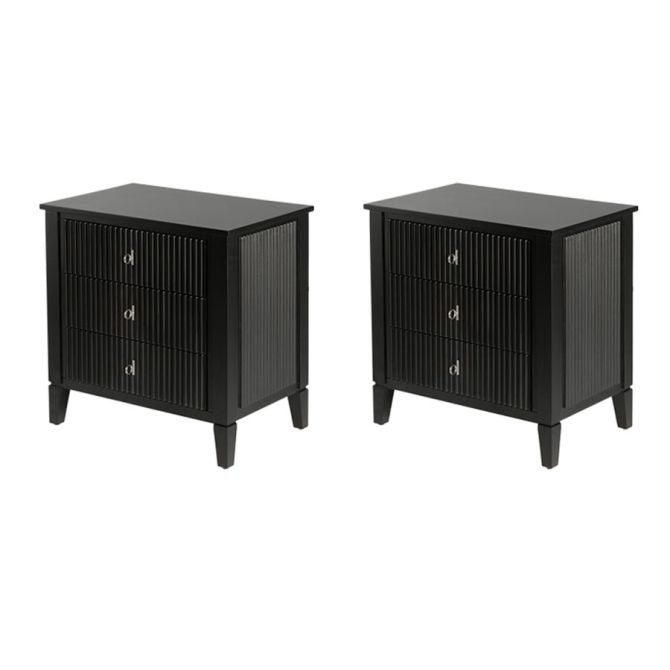Heidi Set 2 tables de chevet -Laiton/Argent -Noir-view4
