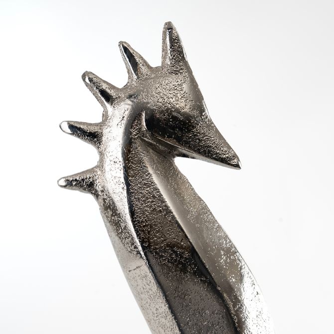 Highcrown-Skulptur Silber -view3