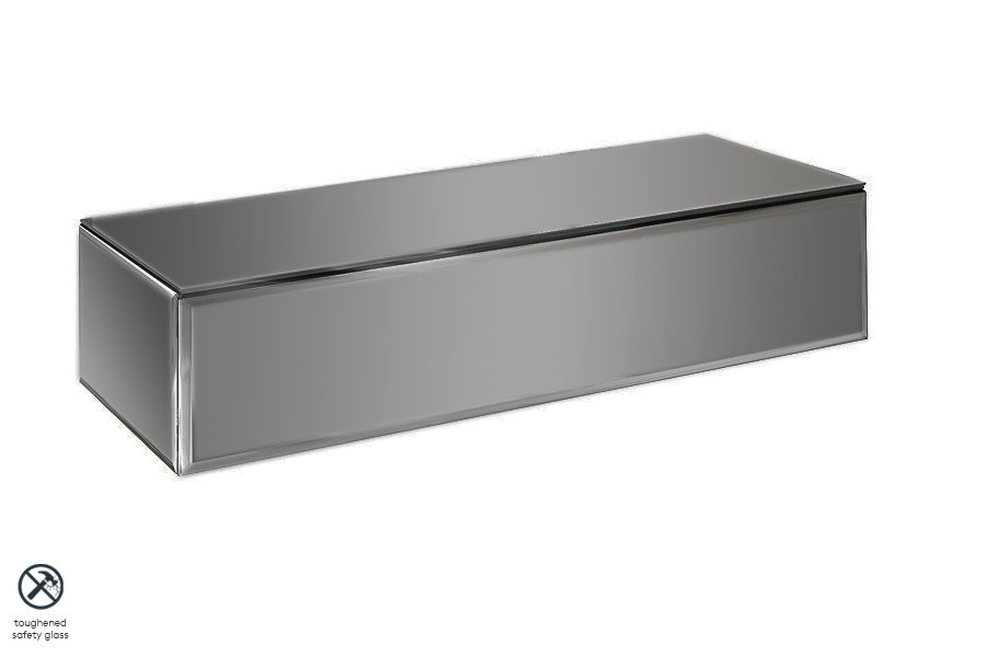 Inga Smoke Mirror Floating Console Table / Storage System - Image #0