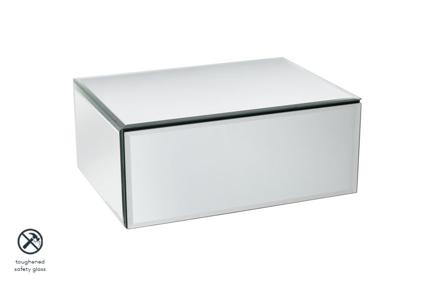 Inga Mirrored Floating Bedside / Console / Shelf / Storage System - Image #0