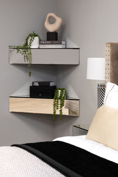 Inga corner bedside mirror floating unit – my furniture