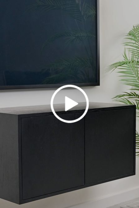 Inga Black Oak Floating Sideboard -view4