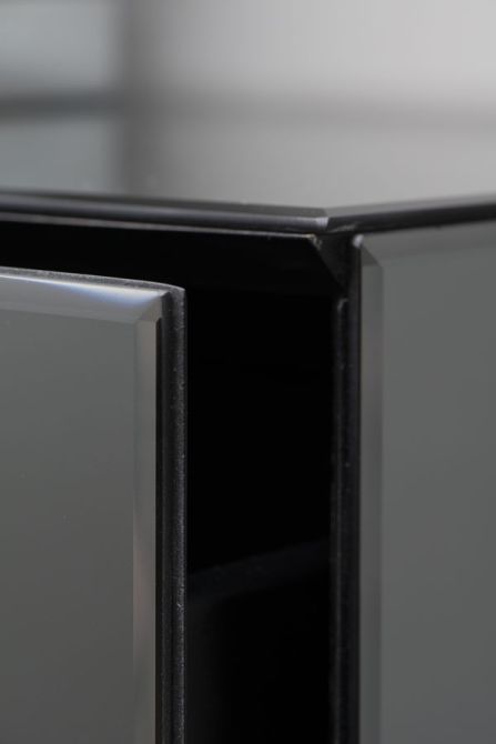Table de chevet / Étagère / Rangement d’angle flottant en miroir gris Inga - Image #0