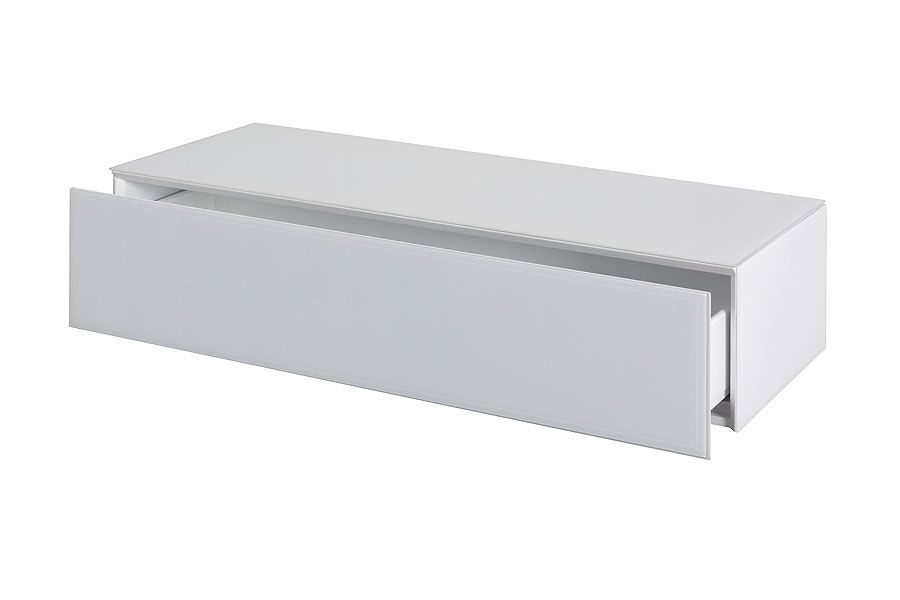 Inga White Floating Console Table  / Storage System - Image #0
