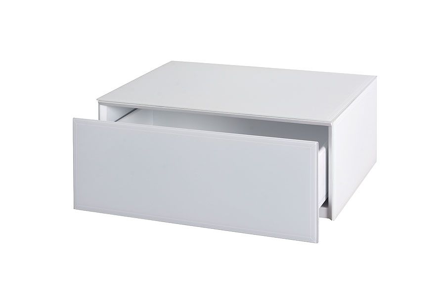 Inga White Floating Bedside Table / Shelf / Storage System - Image #0