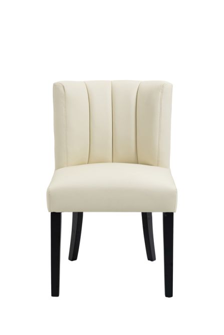 Hatfield Set de 2 Sillas de comedor - Piel PU Crema-view4