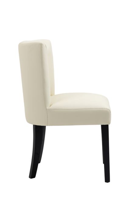 Hatfield Set de 2 Sillas de comedor - Piel PU Crema-view5