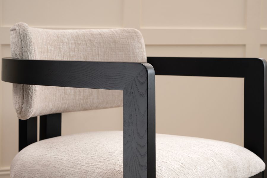 Jolie Matstol - Light Taupe - Svart Ram-view4