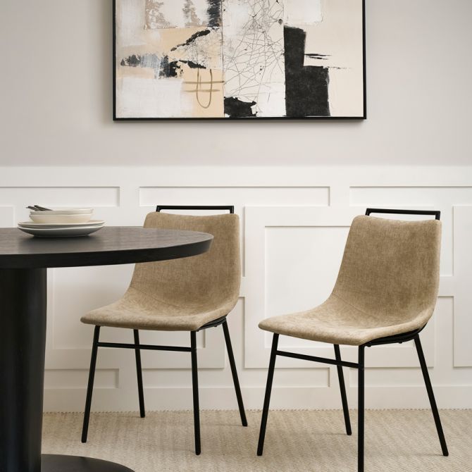 Set van 2 Kai Eetkamerstoelen Sable-view3