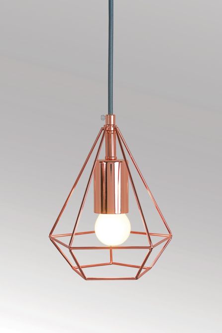 Gold Geometric Copper Pendant Light