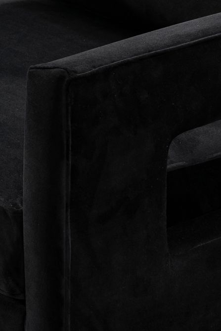 Kenza Armchair Black - Silver base - Image #0