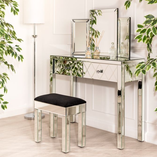 Knightsbridge Mirrored Dressing Table -view2