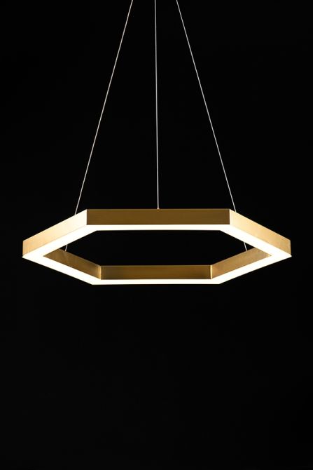 Alveare Suspension LED en laiton-view6