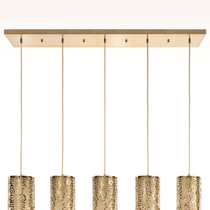 Moray Lámpara Colgante con Cinco Luces Latón-view4