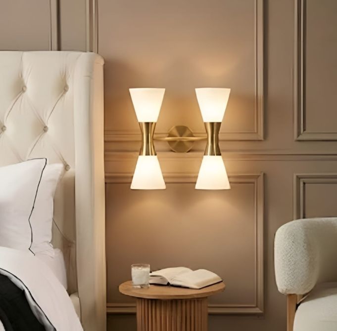 Camille Double Wall Light Brass-view2