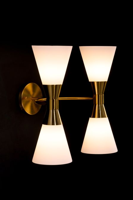 Camille Double Wall Light Brass-view3