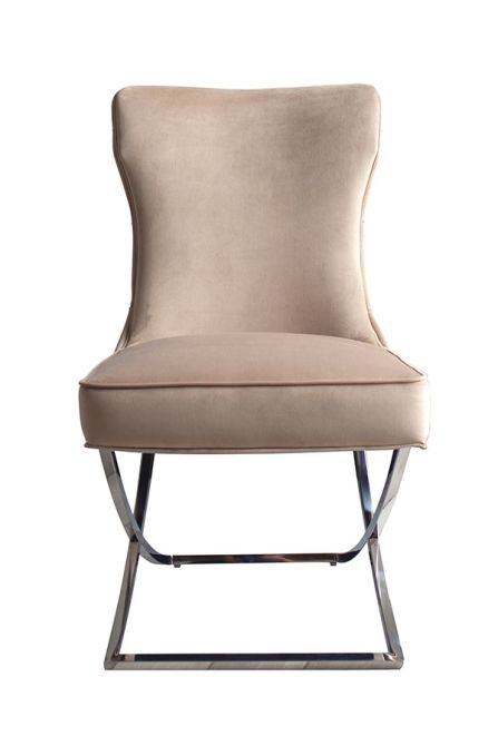 (ID:37356) Wexler Dining Chair-Taupe- LC122 - Silver-view3