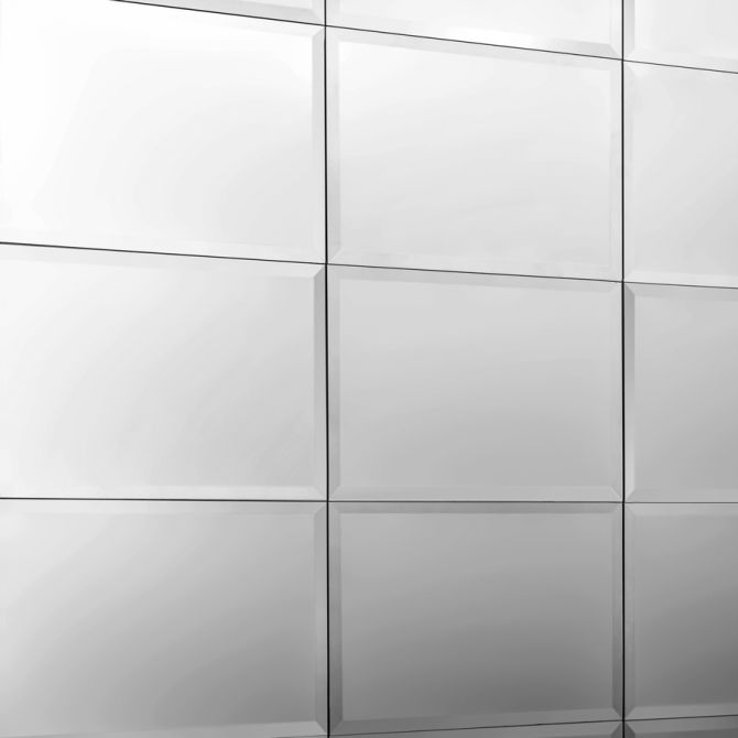 Ensemble de grandes tuiles miroir mural rectangulaire - Image #0