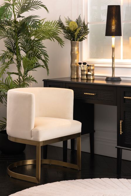 Lasco Matstol - Chalk - Bas i Borstad Mässing-view3