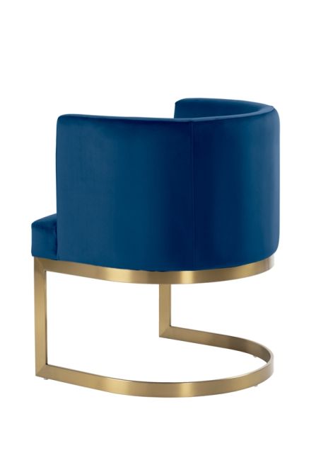 Lasco Esszimmerstuhl - Marineblau - Basis Messing-view4