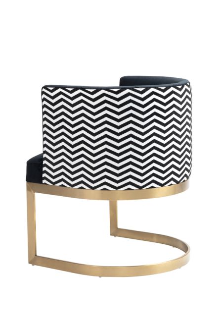 Zig-Zag Matstol – Underrede i Borstad Mässing-view3