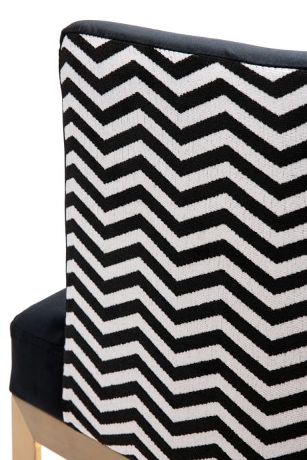 Zig-Zag Matstol – Underrede i Borstad Mässing-view5