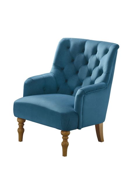 Laterna Lounge-Sessel mit Knopfheftung - Aegean Blue - Bild #0
