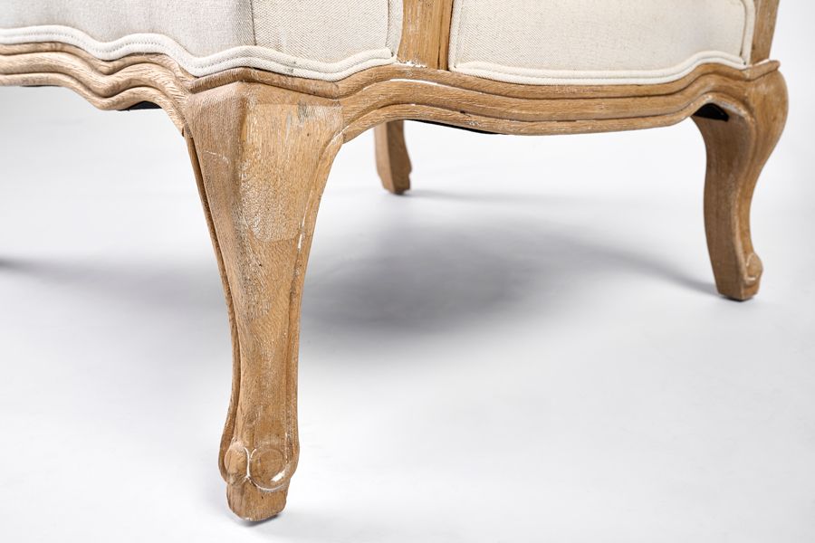 Le Brun Limed Oak French Armchair-view5