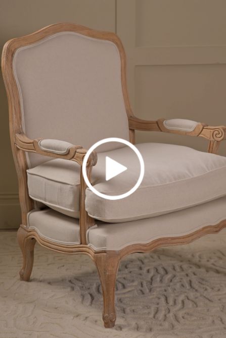 Le Brun Limed Oak French Armchair-view4