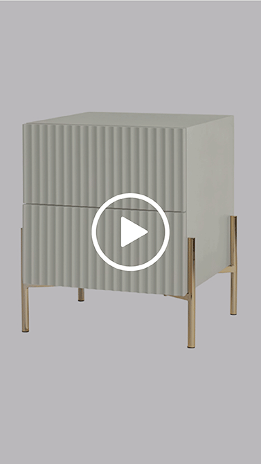 Lexington Pebble Grey Bedside Table-view5