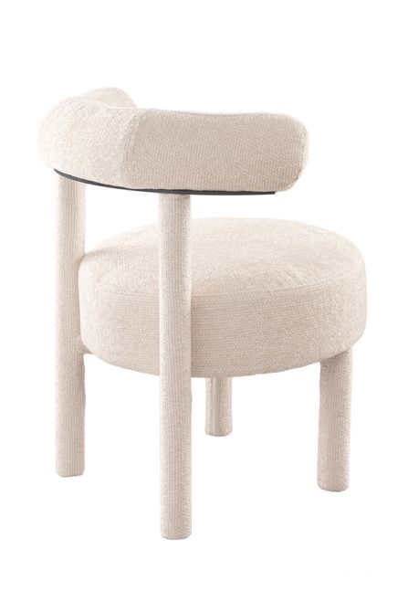 Lica Accent Chair Ivory Chenille -view3