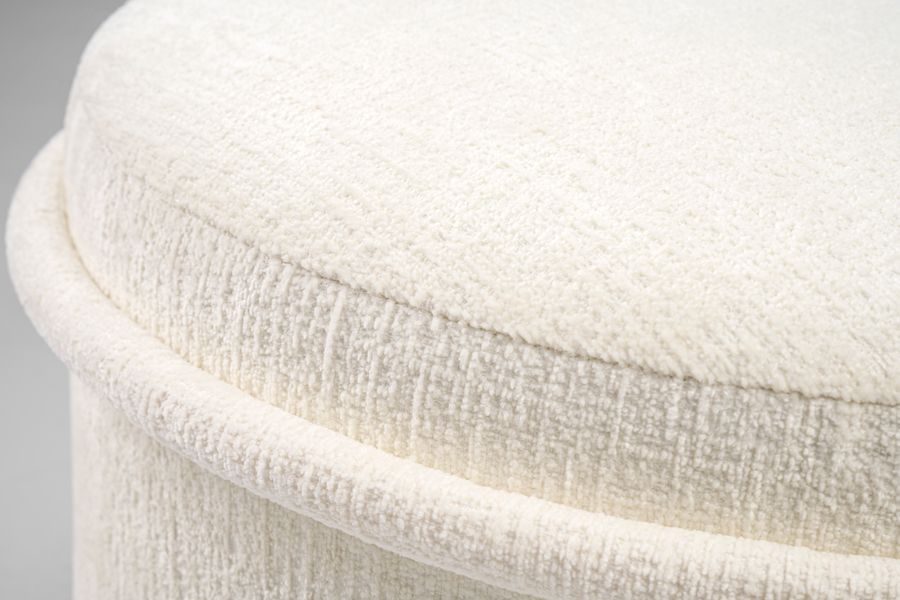 Tubio Large Repose-pieds - Ivoire Chenille-view4