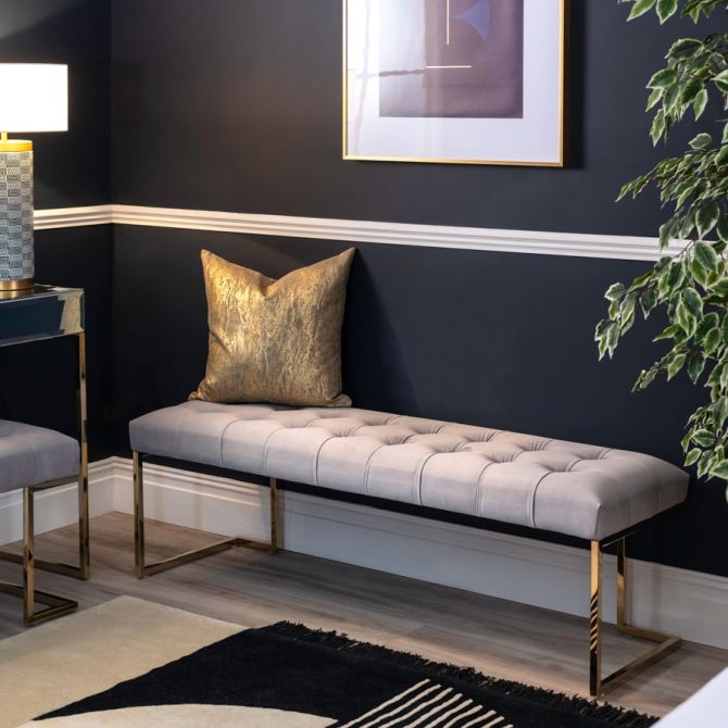 Lorenzo Bench - Dove Grey-view2