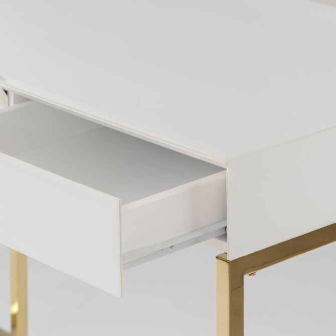 Lorenzo Schreibtisch aus weißem Sicherheitsglas - Bild #0