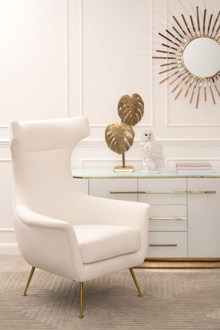 Lulu Lounge-Sessel – Kreideweiß-view2