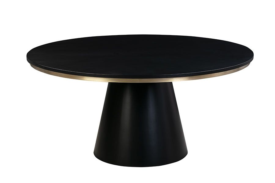 Brewster Black Dining Table My Furniture, Round Kitchen Table For 6 Black